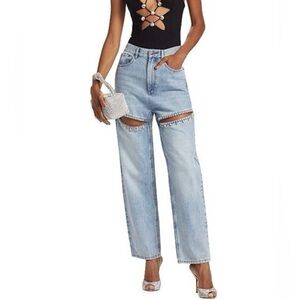 Sz 26 NWOT Torn by Ronny Kobo Rhinestone Jeans